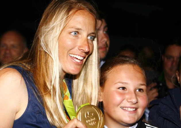 Saskia celebrates Olympic gold on Mersea Island